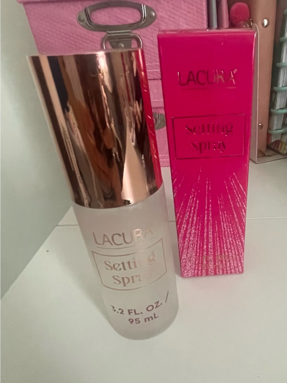 Lacura Pink Setting Spray for Long-Lasting Hold